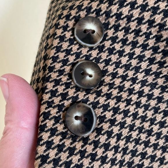 Vintage Liz Claiborne Collection Womens Size 10 Houndstooth Wool Blazer/Jacket - Picture 11 of 16